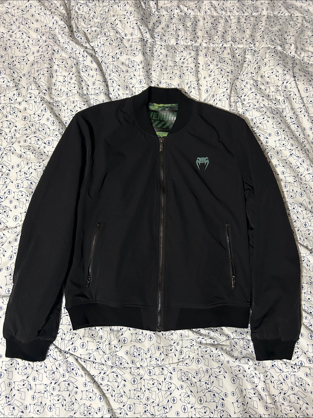 VENUM Black Bomber Embroidered Jacket